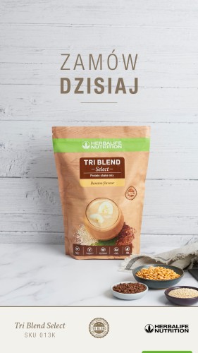 Herbalife Nutrition Tri Blend Select Produkt w Opakowaniu na Białym Tle.jpeg