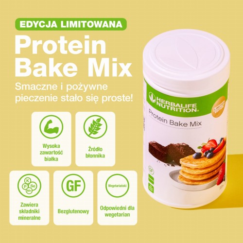 Ograniczona edycja Protein Bake Mix Herbapol na tle jasnozielonym.jpeg