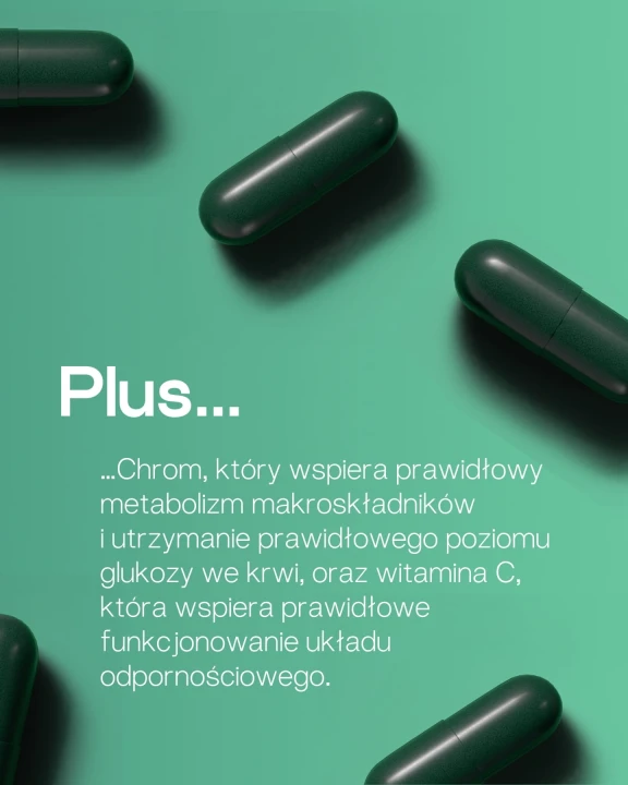 Kapsułki suplementów diety na zielonym tle.jpg